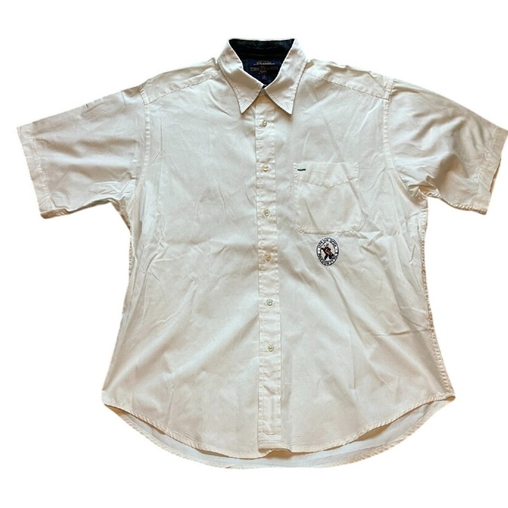 Tommy Hilfiger Shirt Mens Medium Golf 1999 US Open Pinehurst Bear Logo Beige‎